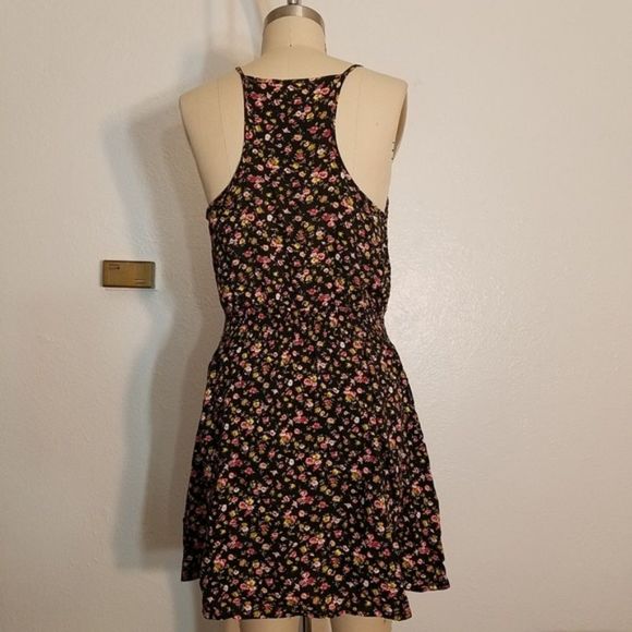 Rayon Floral Racerback Ruffle Front Dress - Picture 3 of 5